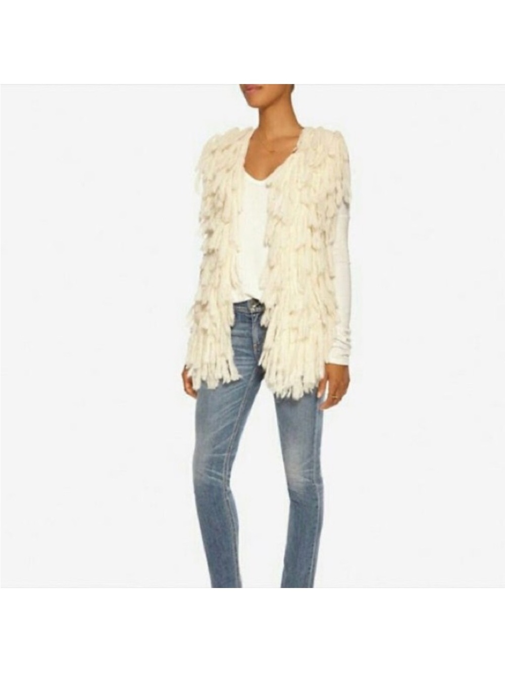 St. roche for Intermix fringe alpaca vest size small